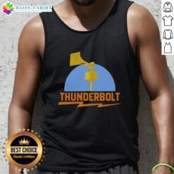 Top Thunderbolt Civil Defense Siren Lightning Bolt Tank Top featuring a bold lightning design for stylish protection.