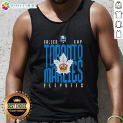 Toronto Marlies Calder Cup Playoffs tank top featuring team logo and colors, perfect for AHL fans and supporters.