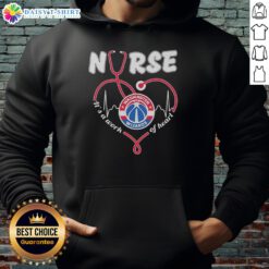 Top Washington Wizards Nurse hoodie featuring a stethoscope shaped heart design, perfect for healthcare fans.