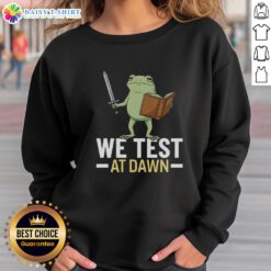 Cozy Top-We-Test-At-Dawn sweatshirt displayed on a model, perfect for stylish morning wear and casual outings.