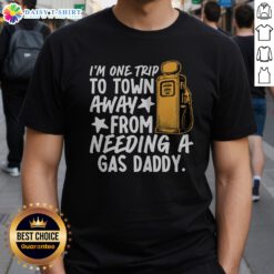 Awesome Country Gas Daddy Southern Humor Shirt displayed on a wooden background, showcasing its vibrant design.