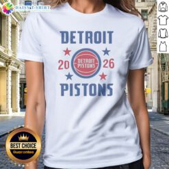 Awesome Detroit Pistons NBA 2026 Team Star Logo Ladies Shirt