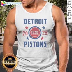 Awesome Detroit Pistons NBA 2026 Team Star Logo Tank Top