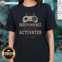 Awesome Independence Mode Activated Ladies Shirt featuring a vibrant print and comfortable fit.
