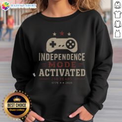 Awesome Independence Mode Activated Sweatshirt in a casual setting, showcasing its unique design and comfort.