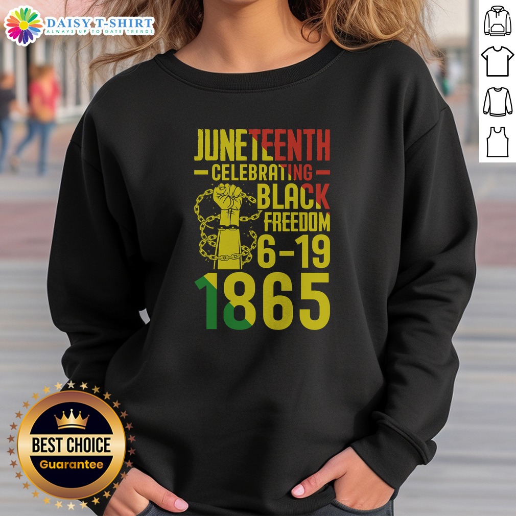 Awesome Juneteenth Celebrating Black Freedom 6 19 1865 Shirt on Sweashirt Awesome Juneteenth Celebrating Black Freedom 6 19 1865 Shirt shown as a sweashirt preview