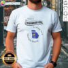 Awesome Just A Wisconsin Girl Living In A Georgia World Shirt featuring bold white text on a black short-sleeve tee