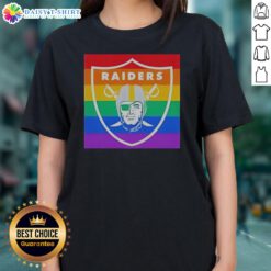 Awesome Las Vegas Raiders Pride Logo NFL Pride Month Theme Football Team Ladies Shirt featuring vibrant colors.