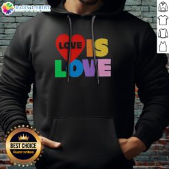 Awesome Love Is Love Pride LGBTQ Hoodie in vibrant colors showcasing pride and inclusivity.