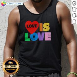 Awesome Love Is Love Pride LGBTQ Tank Top featuring vibrant colors and a bold message of love and acceptance.