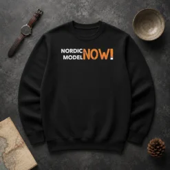 Awesome Nordic Model Now! Slogan Sweater