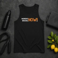Awesome Nordic Model Now! Slogan Tank Top