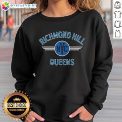 Awesome Richmond Hill NYC Queens Emblem Wings Design Graphic Sweatshirt showcasing a vibrant design.