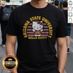 Funny Hello Kitty Arizona State University Collegiate Style Icon Graphic Asu Shirt showcasing a playful design for fans.