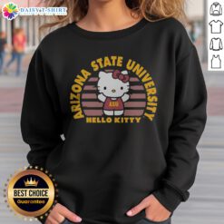 Funny Hello Kitty Arizona State University Collegiate Style Icon Graphic Asu Sweashirt featuring vibrant colors and playful design