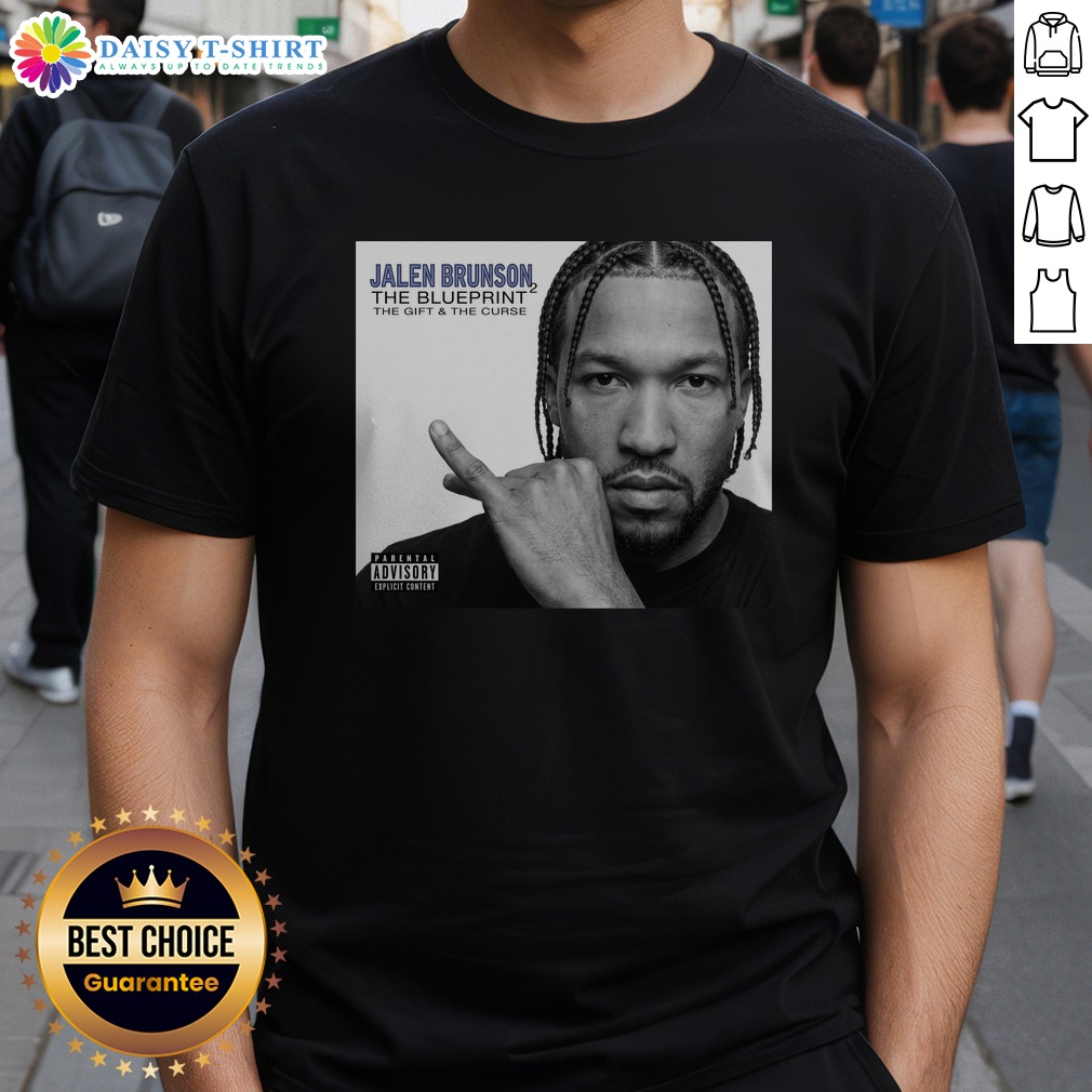 Funny Jalen Brunson New York Knicks NBA Champions 2026 The Blueprint The Gift The Curse Shirt on Classic Shirt Funny Jalen Brunson New York Knicks NBA Champions 2026 The Blueprint The Gift The Curse Shirt shown as a classic shirt preview