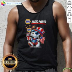 Funny Snoopy X Napa Auto Parts Fourth Of July American 250 Years 1776 2026 Fireworks Tank Top for summer celebrations
