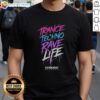Funny Trance Techno Rave Life Outburst Records Shirt displayed on a neutral background
