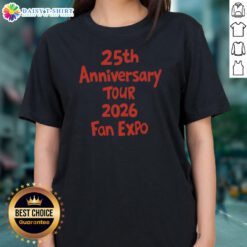 Good 25th Anniversary Tour 2026 Fan Expo Ladies Shirt featuring vibrant graphics and soft fabric