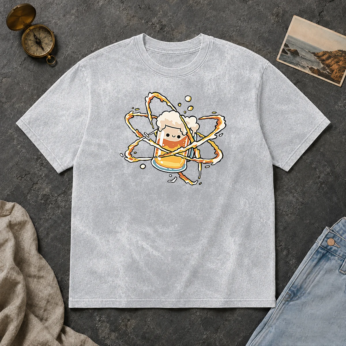 Good Beer Atom Washed T Shirt Good Beer Atom Washed T-Shirt