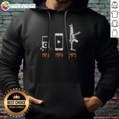 Good MP3 MP4 MP5 Hoodie in a vibrant color showcasing its comfortable fit and unique design.