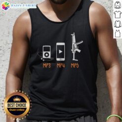 Good MP3 MP4 MP5 Tank Top featuring a vibrant graphic design for music lovers