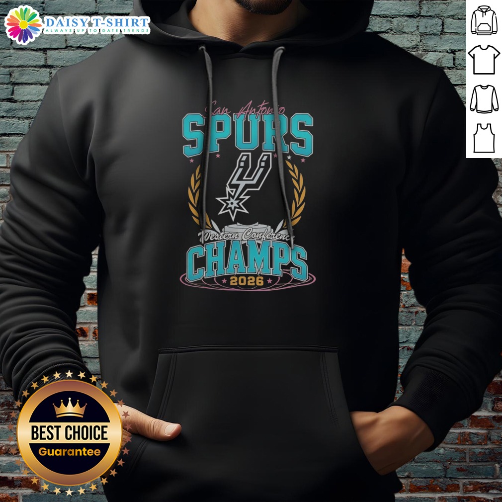 Good San Antonio Spurs Western Conference Champs 2026 NBA Basketball Championship Shirt on Hoodie Good San Antonio Spurs Western Conference Champs 2026 NBA Basketball Championship Shirt shown as a hoodie preview
