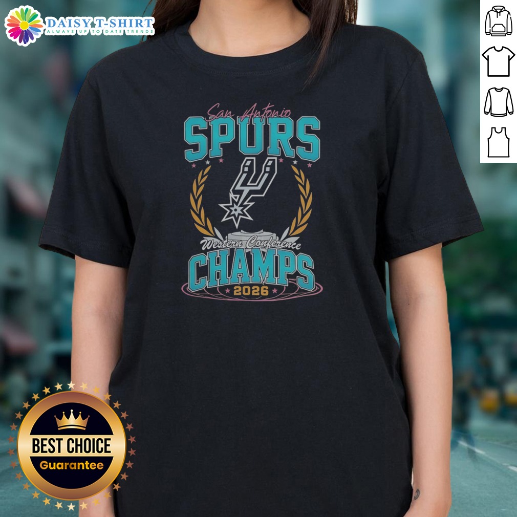 Good San Antonio Spurs Western Conference Champs 2026 NBA Basketball Championship Shirt on Ladies Shirt Good San Antonio Spurs Western Conference Champs 2026 NBA Basketball Championship Shirt shown as a ladies shirt preview