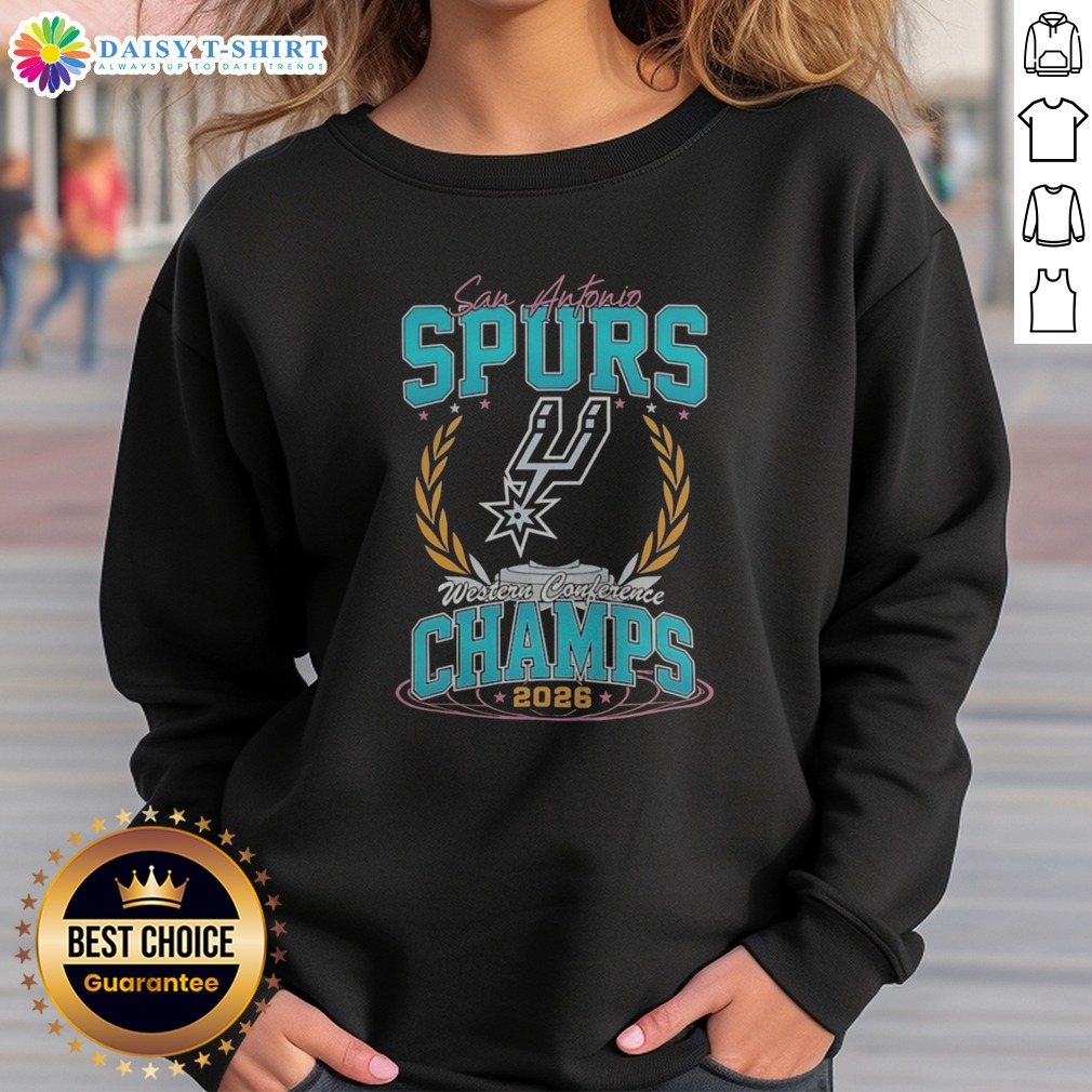 Good San Antonio Spurs Western Conference Champs 2026 NBA Basketball Championship Shirt on Sweashirt Good San Antonio Spurs Western Conference Champs 2026 NBA Basketball Championship Shirt shown as a sweashirt preview
