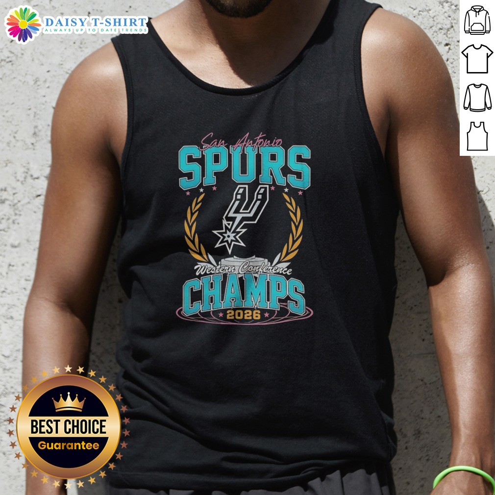 Good San Antonio Spurs Western Conference Champs 2026 NBA Basketball Championship Shirt on Tank Top Good San Antonio Spurs Western Conference Champs 2026 NBA Basketball Championship Shirt shown as a tank top preview