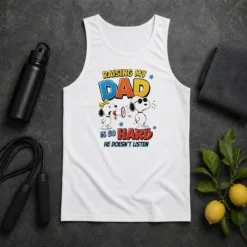 Good Snoopy Belle Peanuts Raising My Dad Is So Hard He Does Not Listen Tank Top