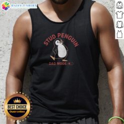 Hot Stud Penguin Dad Mode Tank Top featuring a fun penguin graphic, perfect for summer wear.