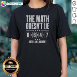 Hot The Math Doesn'T Lie 86 47 25th Amendment Retro Ladies Shirt with a vintage-inspired design.