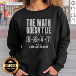 Hot The Math Doesn'T Lie 86 47 25th Amendment Retro Sweatshirt on a hanger