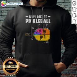 Hot Why I Lost At Pickleball Hoodie featuring a fun pickleball graphic and cozy fit for sports enthusiasts.
