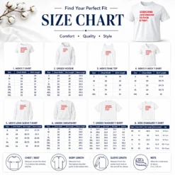 Size chart for Nice Exercising Just Enough To Fck And Fight with measurements in inches and cm
