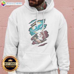 Nice Miami Dolphins Florida State Seminoles NFL NCAA Ripped Effect Hoodie showcasing a unique ripped design.