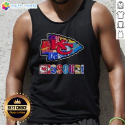 Nice MO Chiefs Royals Cardinals Blues Sporting Arrowhead Logo Tank Top showcasing team spirit and style.