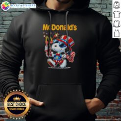 Nice Snoopy X Mcdonald'S Fourth Of July American 250 Years 1776 2026 Fireworks Hoodie showcasing festive design
