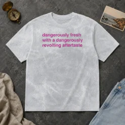 Official Dangerously Fresh With A Dangerously Revolting Aftertaste Dangerously Water washed t shirt in soft cotton fabric