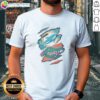 Official Miami Dolphins Florida Gators Ripped Skin Effect NFL NCAA Sport Shirt featuring a unique ripped skin design.