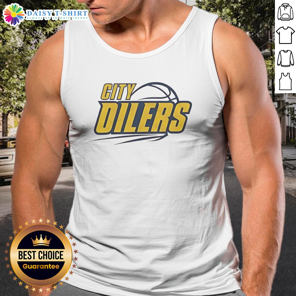 Original City Oilers Basketball Logo Design For Sports Fan Apparel T Shirt For The Team on Tank Top Original City Oilers Basketball Logo Design For Sports Fan Apparel T Shirt For The Team shown as a tank top preview