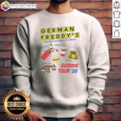 Original German Freddys Cultural Learnings Of America Cuisine Tour 26 Waffles Gas Sweashirt