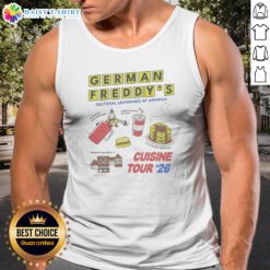 Original German Freddys Cultural Learnings Of America Cuisine Tour 26 Waffles Gas Tank Top