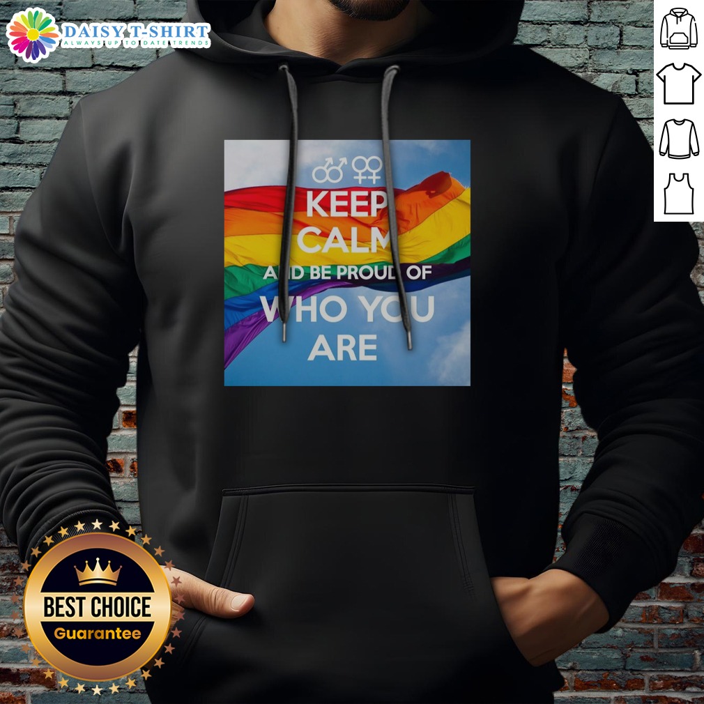 Original Keep Calm And Be Proud Of WHO You Are Shirt on Hoodie Original Keep Calm And Be Proud Of WHO You Are Shirt shown as a hoodie preview