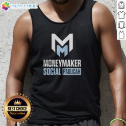 Original Moneymaker Social Paducah Logo Tank Top featuring a vibrant logo on a comfortable fabric.