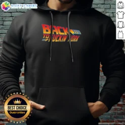 Premium Back To Fuckin Work Hoodie in black with front pocket and adjustable hood