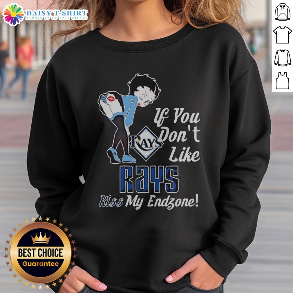 Premium BB Bending Over Tampa Bay Rays If You Don'T Like Rays Kiss My Endzone Shirt on Sweashirt Premium BB Bending Over Tampa Bay Rays If You Don'T Like Rays Kiss My Endzone Shirt shown as a sweashirt preview