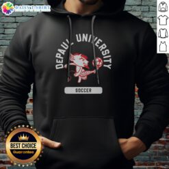 Premium Dibs Depaul Blue Demons Soccer Depaul University Hoodie featuring vibrant team colors and logo.