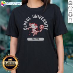Premium Dibs Depaul Blue Demons Soccer Ladies Shirt with vibrant team colors and a comfortable fit.